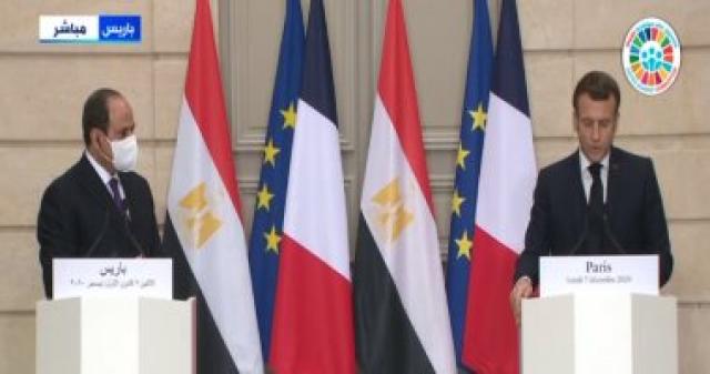 الرئيس السيسي وماكرون
