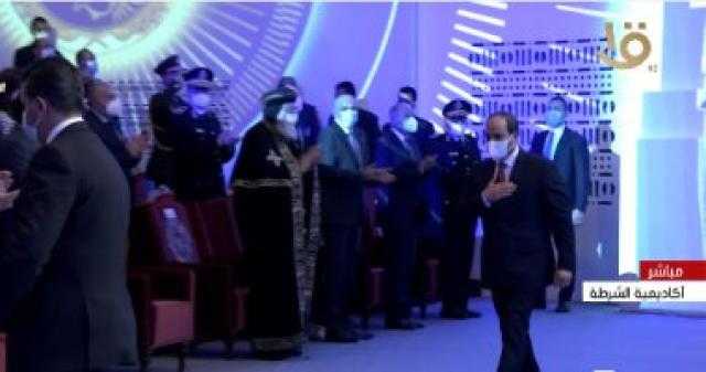 بدء احتفالية عيد الشرطة بقراءة القرآن الكريم بحضور الرئيس السيسي