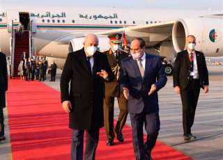 السيسي يستقبل الرئيس الجزائري عبدالمجيد تبون بقصر الاتحادية