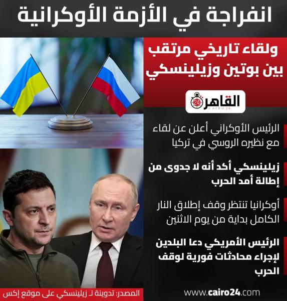 برعايه امريكا وفف الحرب بين روسيا و أوكرانيا 