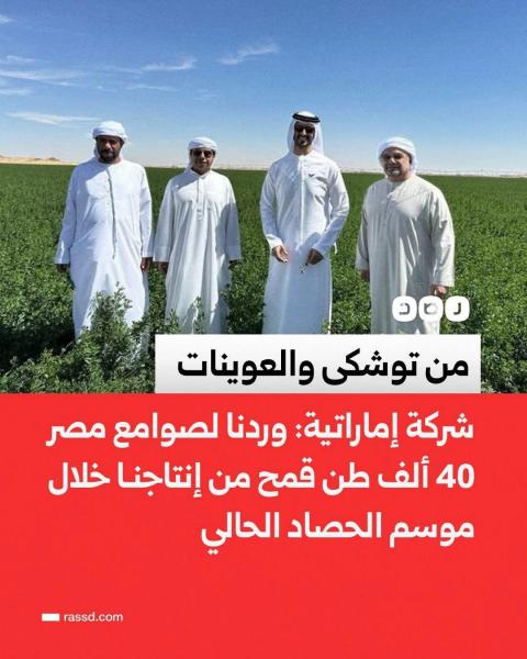 شركه اماراتيه وردت 40 الف طن قمح لمصر