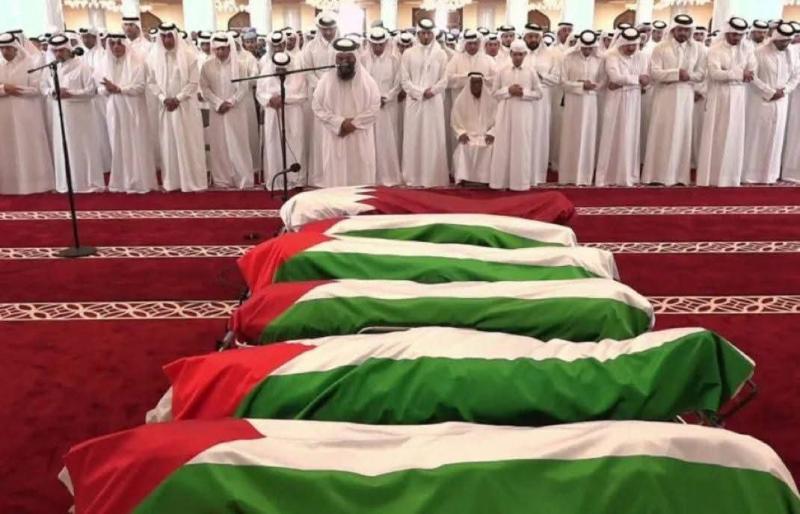 شيع اليوم خمس جثامين ضحايا ضرب إسرائيل للدوحه