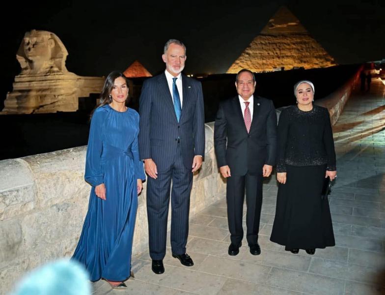 استقبال حافل لملك اسبانيا في مصر 
