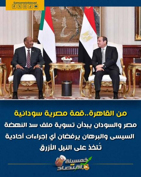 البرهان و السيسي وفتح ملف سد النهضة فوراً 