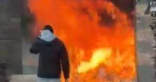 تفحم محتويات محل بسبب حريق بكورنيش الإسكندرية