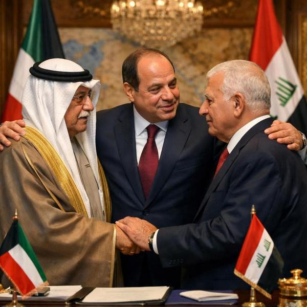مصر تتدخل لفض نزاع الحدود بين العراق و الكويت 
