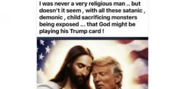 ترامب يثير الجدل مرة أخرى وينشر صورة جديدة لنفسه مع ”المسيح”