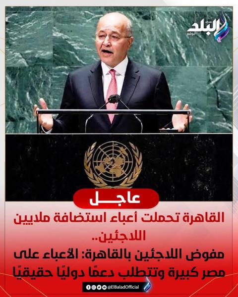 يجب زيادة الأعباء المالية لمصر لمواجهة التحديات من اللاجئين 