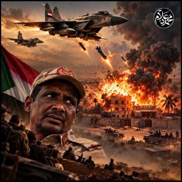 مصير حميدتى مجهول حتى الآن بسبب ضرب مقر قيادته 